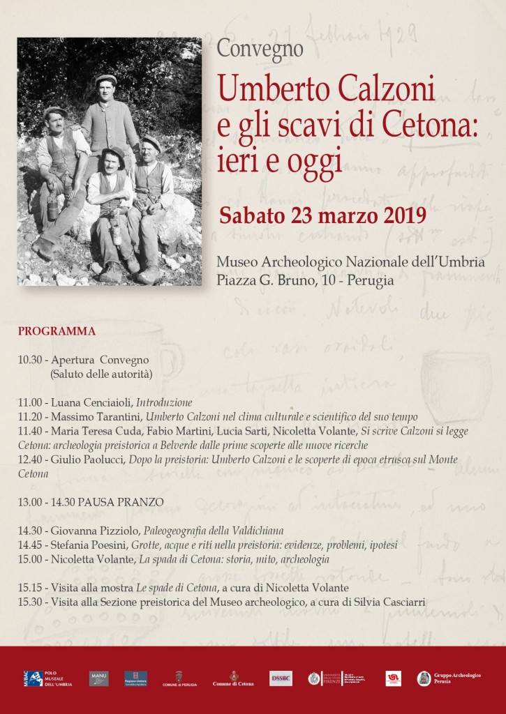 Umberto Calzoni e gli scavi di Cetona