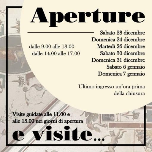 Villa del Colle del Cardinale. Programma natalizio